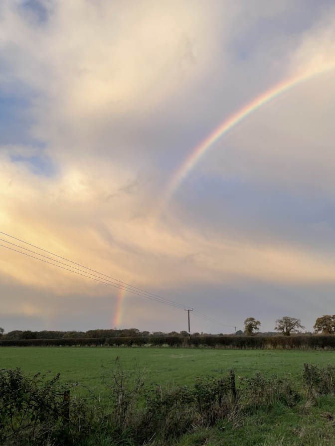 Rainbow over Ramley Farm